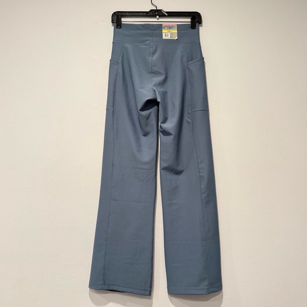 NEW 32 Degrees Cool Women's Active Flare Pants Blue Ribbed Side Pocket - Picture 8 of 15